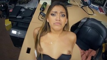 Gorgeous Latina Nicole Rey Getting Dinked In Pawn Shop Office