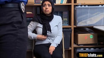 Muslim busty teen thief in hijab punish fucked hard