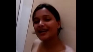 indian girlfriend teasing while bathing during lockdown