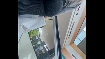 Huge fat booty at mall