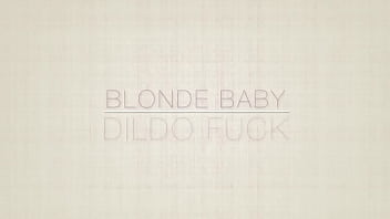 Hairy Blonde Babe Creams on Dildo